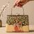 Printed radha krishna divine art clutch bag for women with hand embroidery