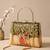 Printed radha krishna divine art clutch bag for women with hand embroidery