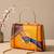 Printed divine hands traditional art clutch with hand embroidery