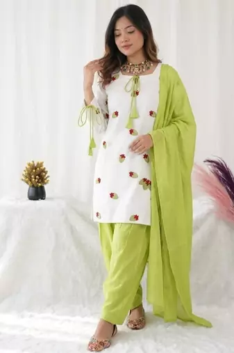 white embroidered cambric cotton full stitched farshi salwar