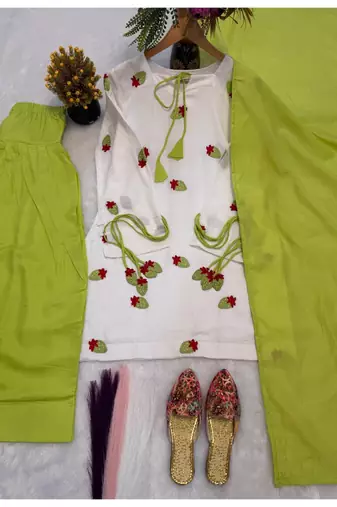white embroidered cambric cotton full stitched farshi salwar