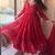 red embroidered brocade full stitched anarkali suit