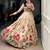 Cream Floral Print Lehenga with Designer Blouse