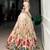 Cream Floral Print Lehenga with Designer Blouse