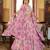 Pink Sequins & Beads Embroidery Georgette Lehenga Choli with Cape Style Dupatta