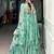 Green Sequins & Beads Embroidery Georgette Lehenga Choli with Cape Style Dupatta