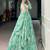 Green Sequins & Beads Embroidery Georgette Lehenga Choli with Cape Style Dupatta