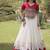 White & Maroon Gamthi Embroidered Foil Print Rayon Flared Lehenga Choli Set