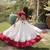 White & Maroon Gamthi Embroidered Foil Print Rayon Flared Lehenga Choli Set
