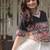 Black & White Gamthi Embroidered Foil Print Rayon Flared Lehenga Choli Set