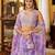 Lavender Sequins & Beads Embroidery Georgette Lehenga Choli with Cape Style Dupatta
