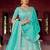 Women's Blue silk blend Heavy Embroidered  Lehenga Choli Set