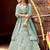 Women's Blue silk blend Heavy Embroidered  Lehenga Choli Set