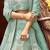 Women's Blue silk blend Heavy Embroidered  Lehenga Choli Set