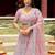 Women's Pink silk blend Heavy Embroidered  Lehenga Choli Set