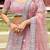 Women's Pink silk blend Heavy Embroidered  Lehenga Choli Set