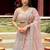 Women's Peach Silk Heavy Embroidered Designer Wedding Festive Lehenga Choli Set