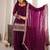 Women's premium wine fendy silk embroidered kurta with farshi shalwar and embroidered roman silk dupatta