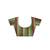 leaf green striped cotton blend saree