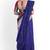 Royal blue striped cotton blend saree with multicolour pallu