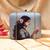 Butterfly dress silhouette printed clutch bag for women with detachable strap
