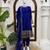 Fancy royal blue chinon sequins gotta patti anarkali suit