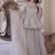 Glowing grey tabby silk foil work salwar suit
