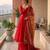 Red tabby silk mirror lace anarkali suit