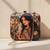 Princess printed box clutchbag for women with detachable strap
