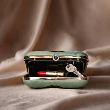 Printed box clutch bag for women with detachable strap 3