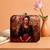 Printed box clutch bag for women with detachable strap