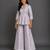 Lavender grey brocade co ord set