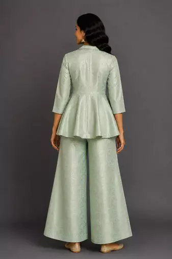 Sage green brocade co ord set