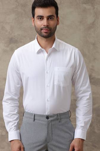 Men opaque formal shirt