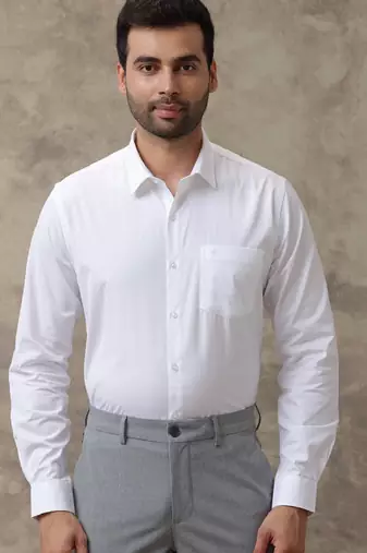 Men opaque formal shirt