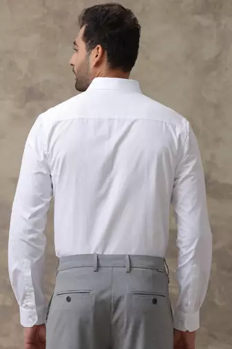 Men opaque formal shirt