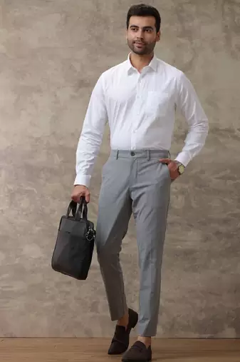 Men opaque formal shirt