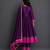 Deep plum purple embroidered silk anarkali set