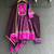 Deep plum purple embroidered silk anarkali set