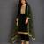 Bottle green embroidered velvet kurta set