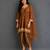 Metallic brown mirror embroidered silk kurta set
