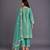 Aqua blue embroidered chanderi kurta set