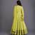 Lime green chanderi anarkali set