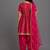 Magenta pink embroidered chanderi kurta set