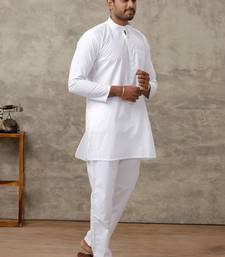 Men regular pure cotton kurta with pyjamas