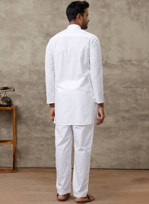 Men regular pure cotton kurta with pyjamas 3