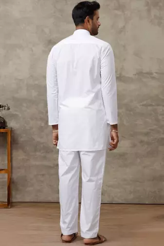 Men regular pure cotton kurta with pyjamas