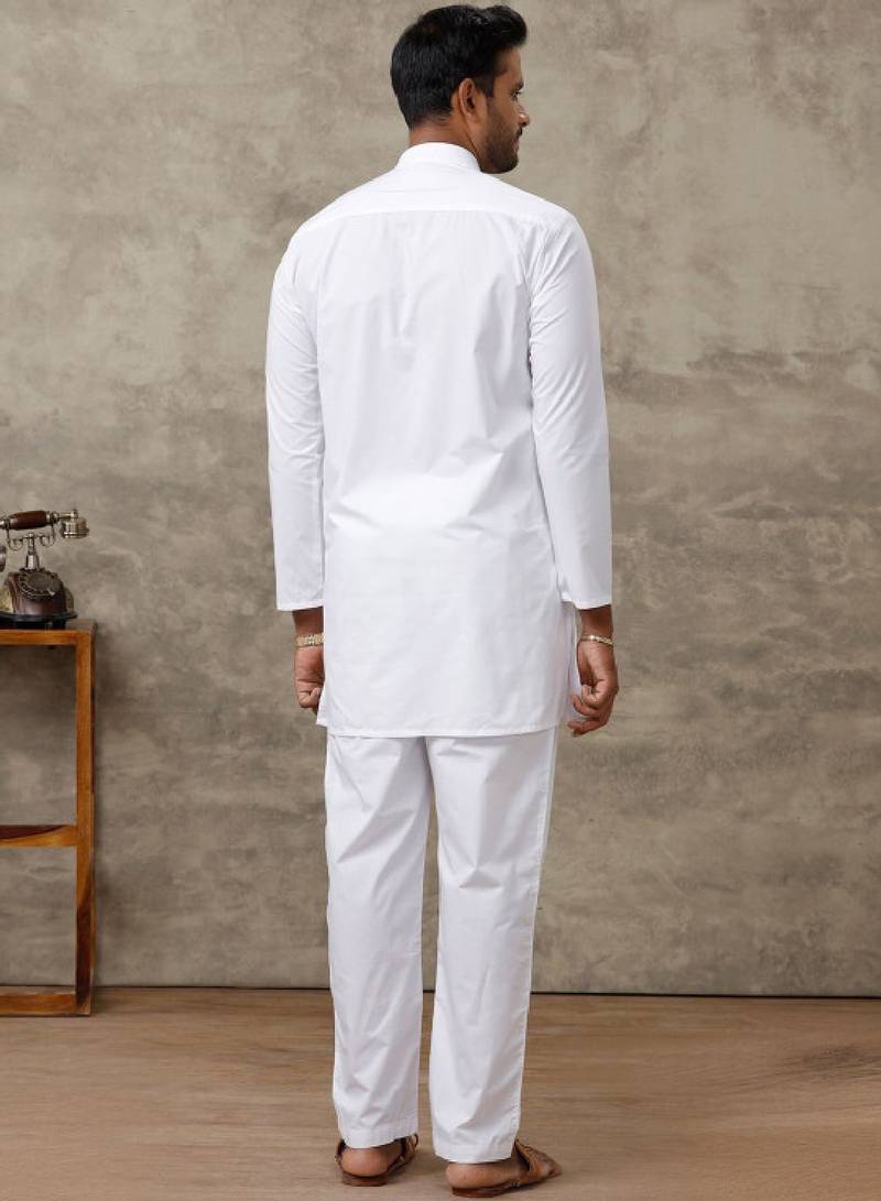 Men regular pure cotton kurta with pyjamas