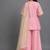 Baby pink embroidered silk kurta-set