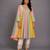 Multicolor cotton silk anarkali kurta set